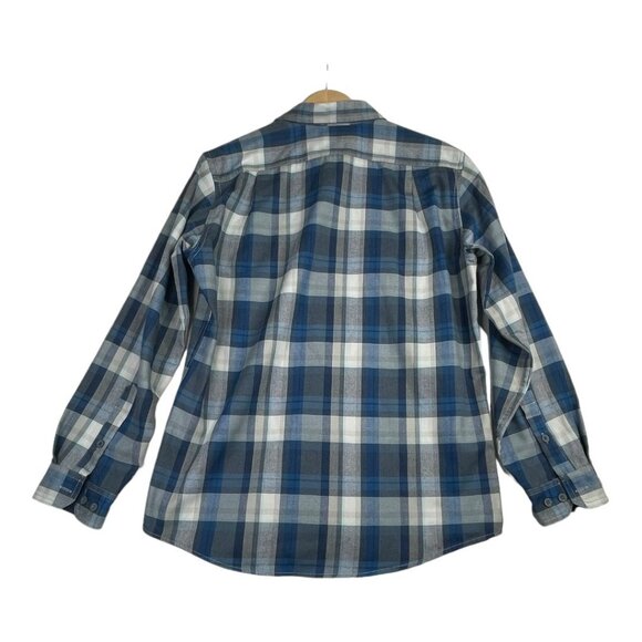 Eddie Bauer Mens Plaid Button Down Shirt size Medium Blue - Picture 4 of 6